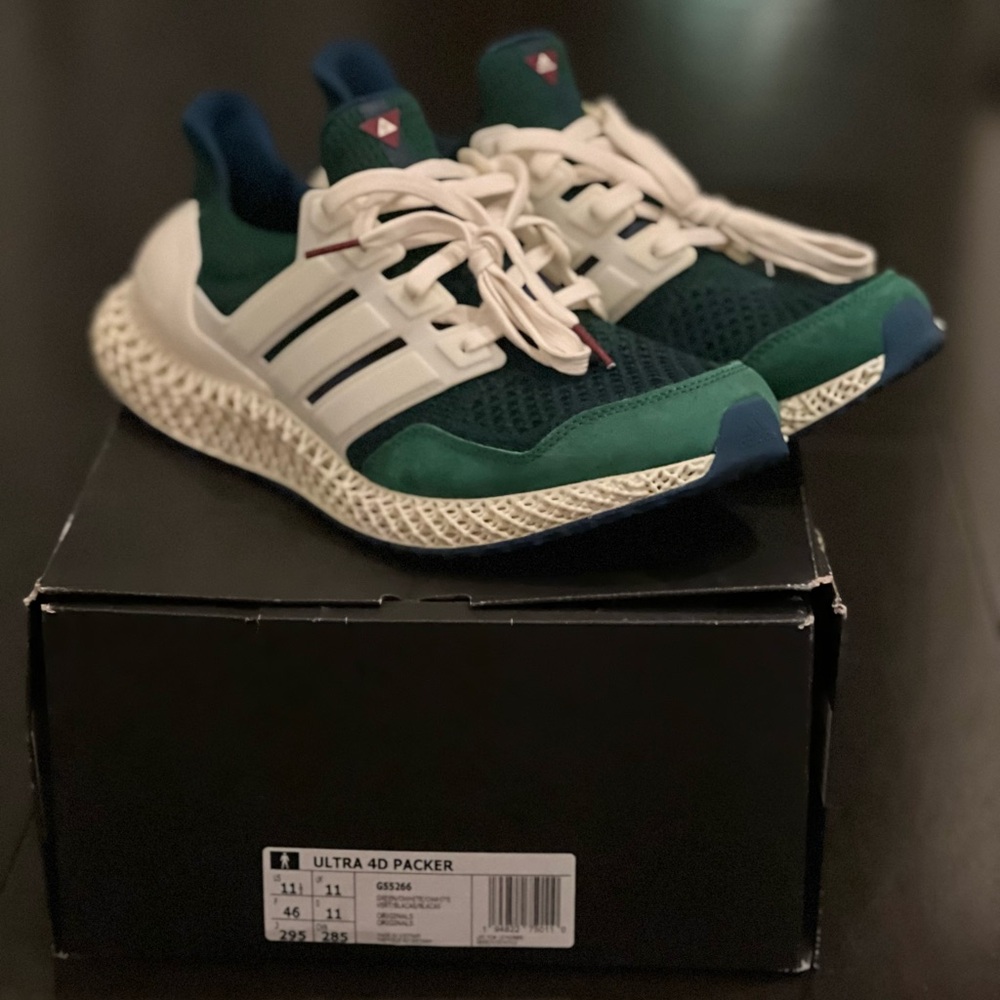 🔥 11.5 adidas Packer Ultra 4D 2.0 Consortium (Off White, Green, Forest Navy)
